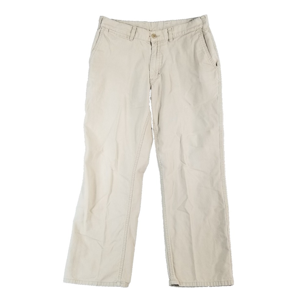 Patagonia outdoor pants men's 32x29 Relaxed straight beige organic cotton flawed